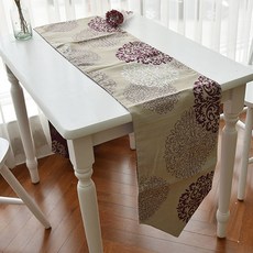 花朵印花長條桌旗, 淺紫色, 31 x 108 厘米