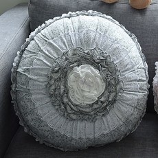 Bom Mat荷葉邊Fun單靠枕, 灰色