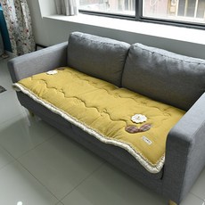 春天格紋4人沙發墊