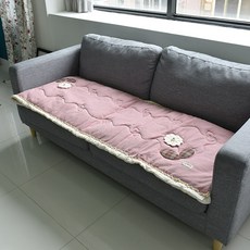 春天格紋3人沙發墊