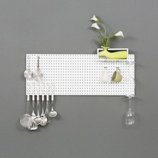 takongpan 室內裝飾圓形洞洞板 400x900mm, 1個, 白色