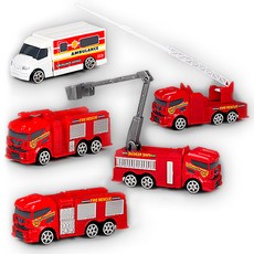 MOTOR MAX 3寸應急救援車迷你車5p套組, 混色