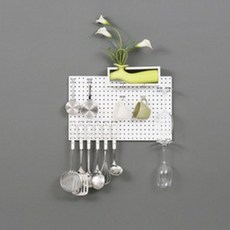 takongpan 室內裝潢圓形洞洞板 400 x 500 mm, 1個, 白色