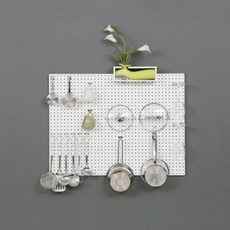 takongpan 室內裝飾圓形洞洞板 600 x 800 mm, 1個, 白色