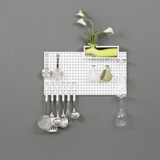 takongpan 室內裝潢圓形洞洞板 400x600mm, 1套, 白色