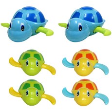Toywell發條沐浴玩具嬰兒烏龜 6入組, 隨機發貨