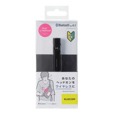 엘레컴 블루투스 리시버, LBT-PAR02AVBK, 블랙, 1개