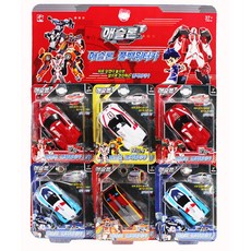 또봇 애슬론 풀백워터카 6p 완구세트, 혼합 색상, 1개