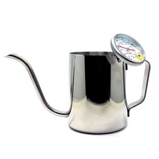 ZENITHCO 不銹鋼滴壺 350ml 溫度計型, 銀色, 1入