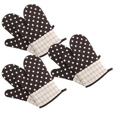 aryko 棉質烤箱手套, 點棕色, 6件