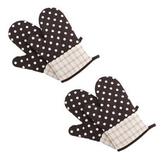 aryko 棉質烤箱手套, 點棕色, 4件