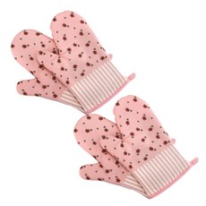aryko 棉質烤箱手套, 花粉紅色, 4件
