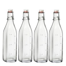 미르코리아 국산 눈금 사각 스윙오일병, 500ml, 4개