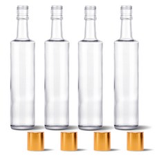 미르코리아 골드밀폐 오일병 L형 375ml x 4p + 스크류캡 4p, 1세트