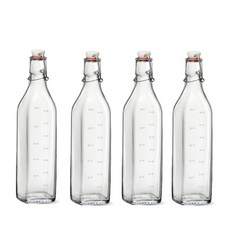 mir 刻度方形搖擺蓋油瓶, 1L, 4個