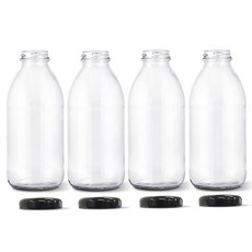미르코리아 블랙캡 주스병, 500ml, 4개