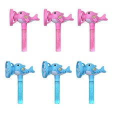 海豚造型泡泡槍風扇 6入, 隨機發貨, 1組
