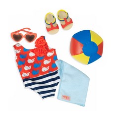 Battat Ozzy Dolls 鯨魚泳裝娃娃道具套組, 混色