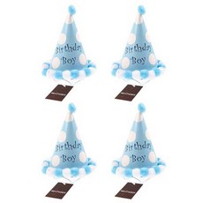 에이비엠코리아 생일 꼬깔 모자, 블루, 4개입