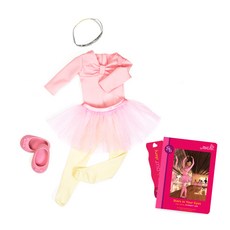 our generation 芭蕾舞女演員服裝和故事書娃娃配飾套組, 混色