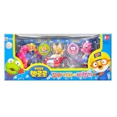 YoungJin 玩具 Pororo 小火車飛機 3p 套組, 混色