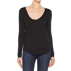조스진 여성용 미아 브이넥 티셔츠 긴소매