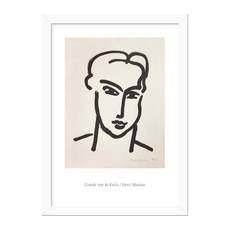 Think Us 昂利馬蒂斯畫框 02 捲髮卡蒂亞, 白色