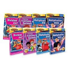 Rock 'N Learn 魔法英語學習計畫 國小生教育用 乘法 & 除法 DVD + 書籍套組, 4CD
