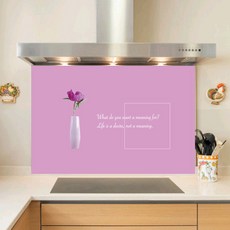 키센 주방 아트보드 모란화병 900 x 480 mm, 핑크, 1개