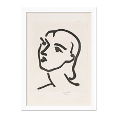 Think Us 亨利馬諦斯裝飾畫 22 秀髮柔順的娜迪亞, WHITE