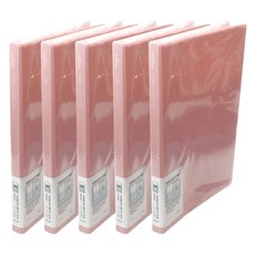 바른손 7부 클리어화일 40P, 핑크, 5개입