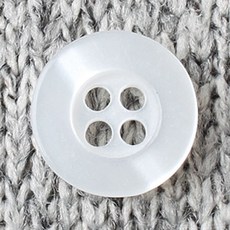 東和商場 白色葉錢鈕扣 11.5mm, 白色, 200個