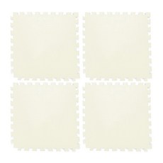 DIY EVA巧拼 4入, 象牙白, 4片