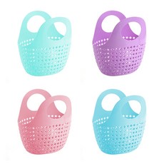 可瀝水手提沐浴籃, 4個, 隨機出貨