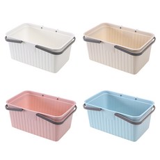 Block Mart 浴室沐浴籃 隨機出貨, 4入, 白色