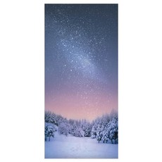 GGOOMIM 星光灑落雪原玄關門房門貼紙, 混合色, 100 x 210 cm