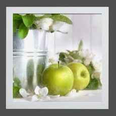 GGOOMIM 招財進寶青蘋果畫框 D款, 白色