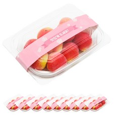 DONNA&DECO 方形迷你外帶盒 10入+韓文櫻花貼紙 粉色 10入, 1套