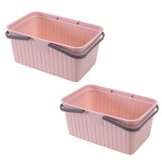 block mart 浴室 浴缸 籃子 粉色, 2件, 白色