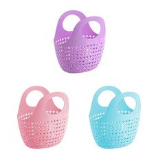 Block Mart 浴室瀝水沐浴提籃包, 3個, 隨機出貨