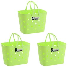 多功能浴式收納籃, 綠色, 3片