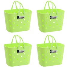 多功能浴式收納籃, 綠色, 4件