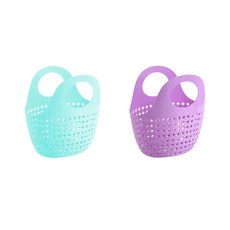 可瀝水手提沐浴籃, 2個, 隨機出貨