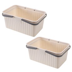 Blockmart 浴室沐浴籃霜, 2件, 奶油黃