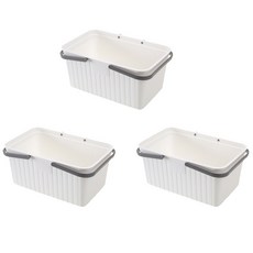 Block Mart 浴室沐浴籃 白色, 3入