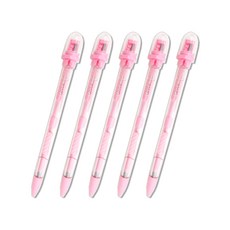 투영디자인 소프트 샤프너 펜슬 핑크, 2mm, 5개