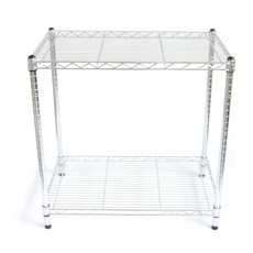 KORACK KOREA 2 層鋼製儲物架 750 x 390 x 750, 銀色
