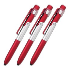 My Plus 4色多功能原子筆 0.38 mm, 紅色, 3入