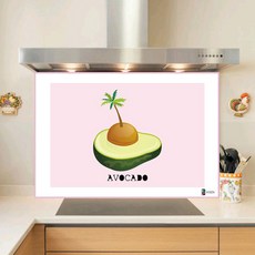 키센주방아트보드 아보카도 타일 895 x 620 mm, 핑크, 1개