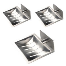 Block Mart 高級304不鏽鋼黏貼式肥皂架, 單一顏色, 3個